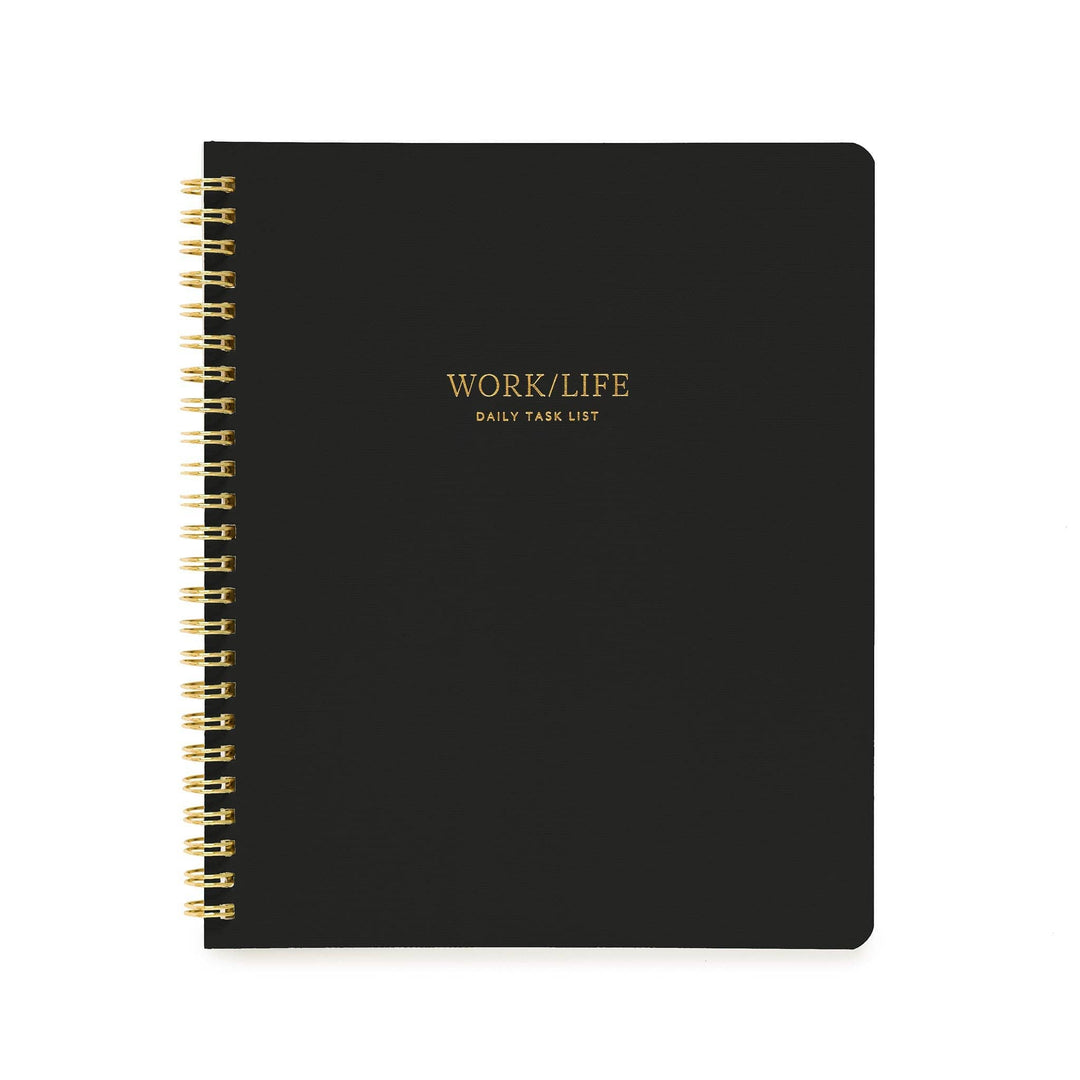 Sugar Paper paper Black Work/Life Spiral Notebook | Guided Notebook