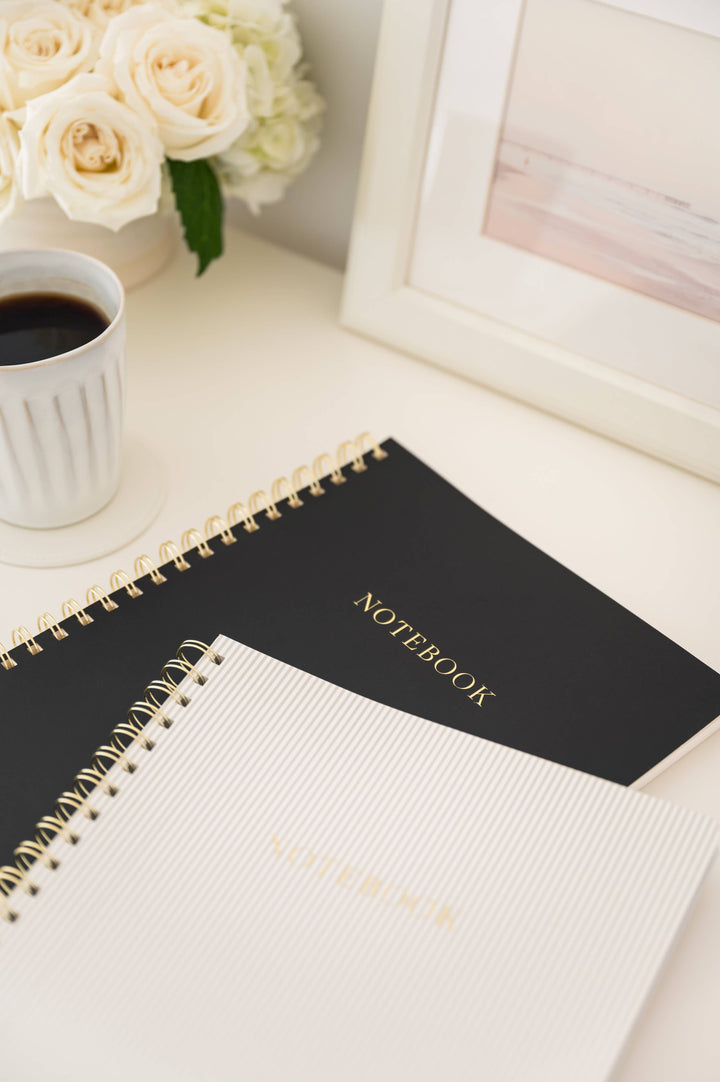 Sugar Paper paper Large Spiral Notebook, Black