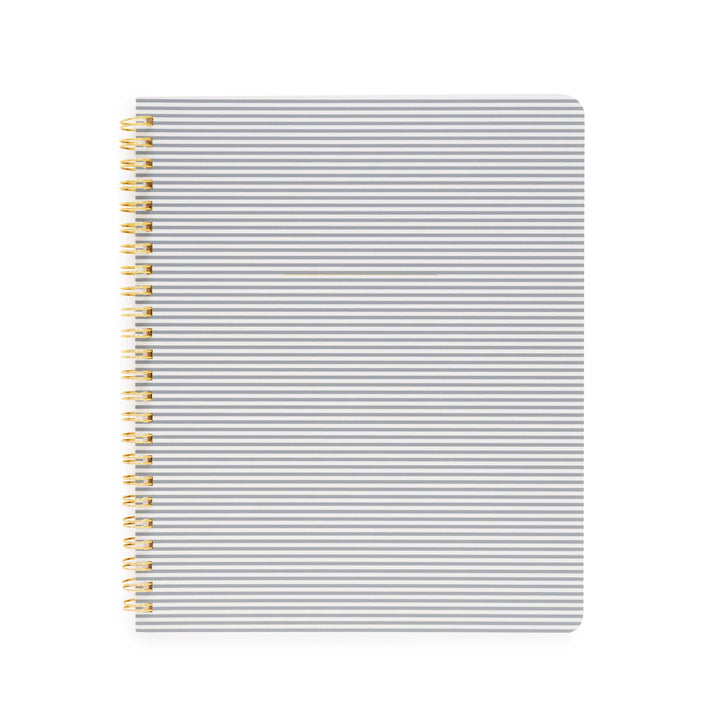 Sugar Paper paper Spiral Notebook, Dusty Blue Pinstripe
