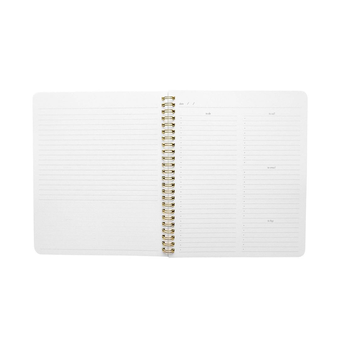 Sugar Paper paper To Do Notebook, Black | Guided Notebook