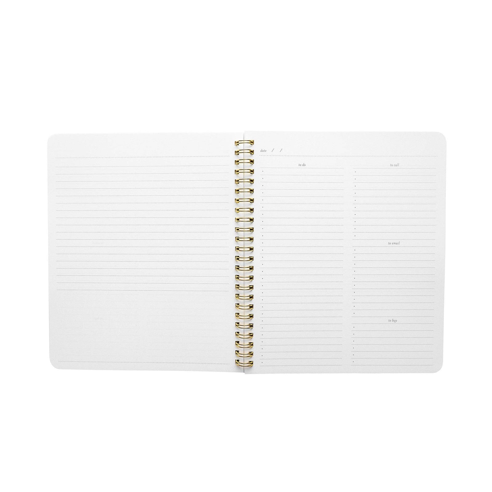 Sugar Paper paper To Do Notebook, Black | Guided Notebook