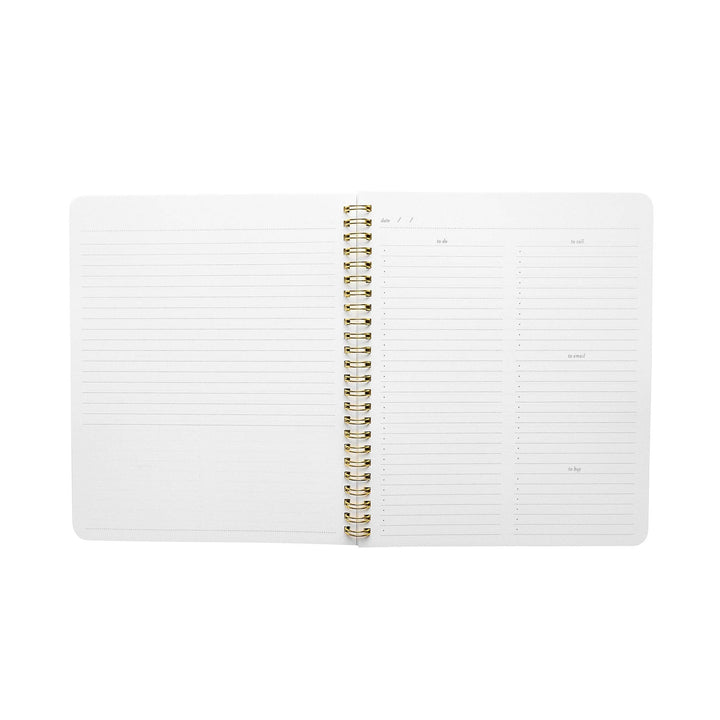 Sugar Paper paper To Do Notebook, Black | Guided Notebook