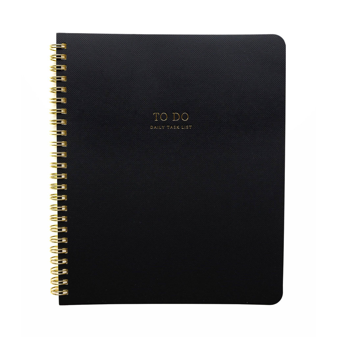 Sugar Paper paper To Do Notebook, Black | Guided Notebook