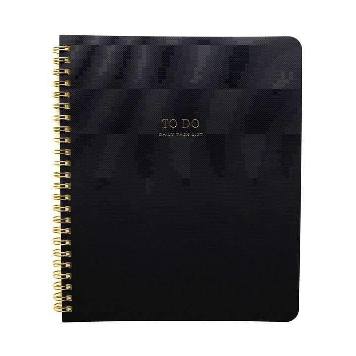 Sugar Paper paper To Do Notebook, Black | Guided Notebook