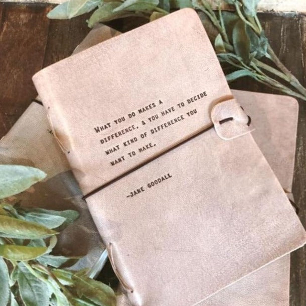 Sugarboo Journal Blush Leather Journal - Jane Goodall