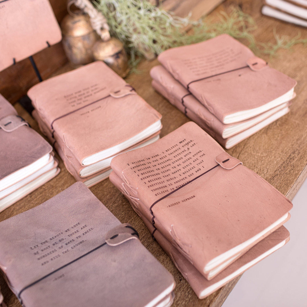 Sugarboo Journal Blush Leather Journal - Cinderella