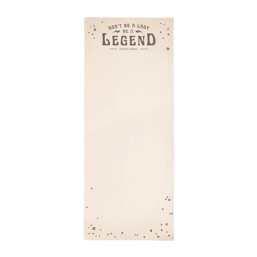 Sugarboo Notepad Don't Be A Lady, Be A Legend Skinny Notepad