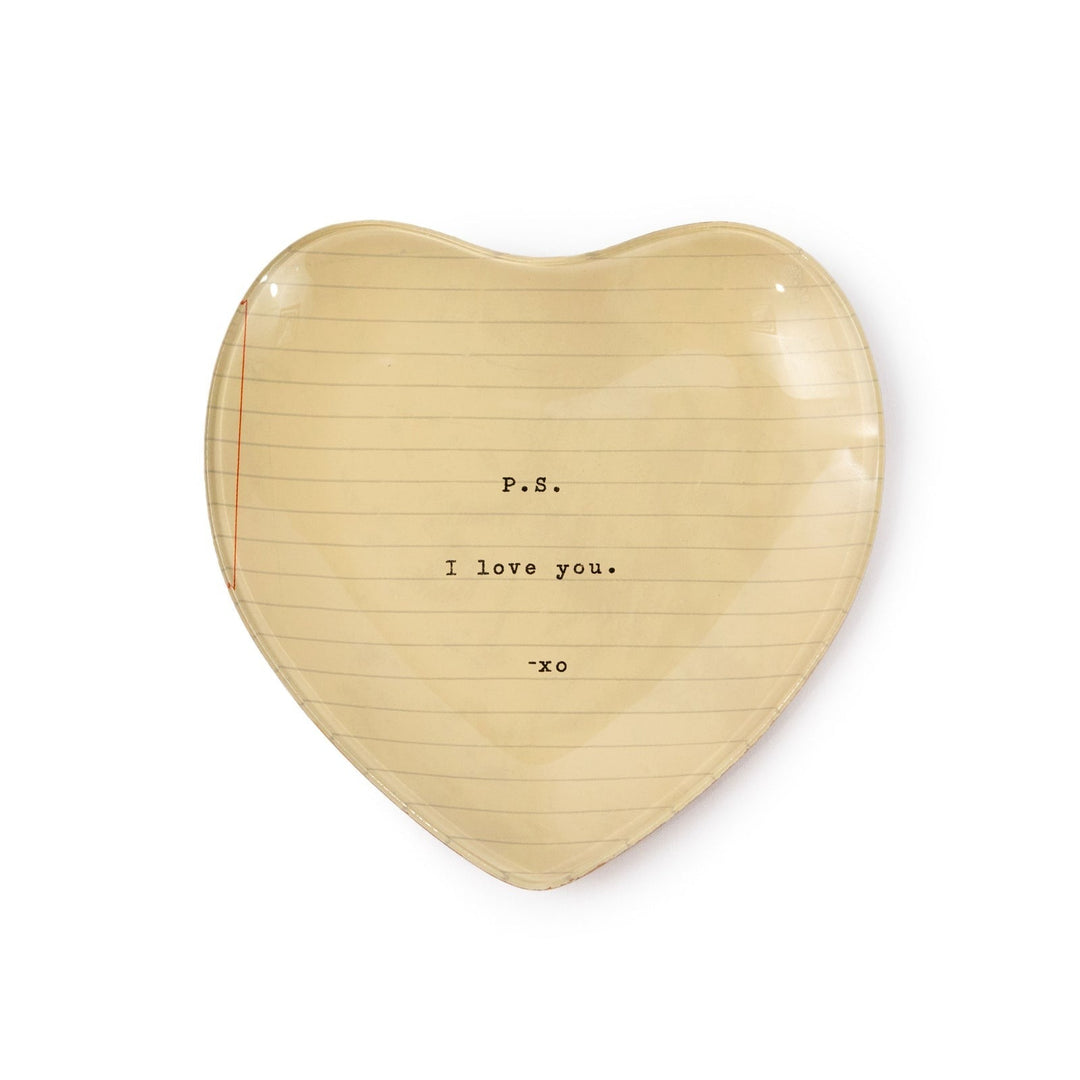 Sugarboo Plate P.S. I Love You Small Heart Decoupage Plate