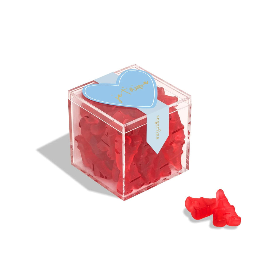 Sugarfina Sweets Je T'aime Raspberry Eiffel Towers - Small Candy Cube