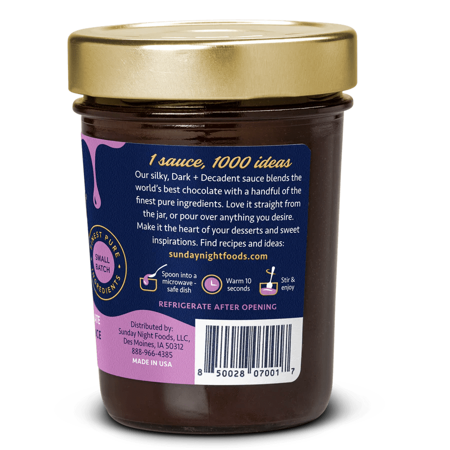 Sunday Night Sweet Treats Dark and Decadent Premium Chocolate Sauce