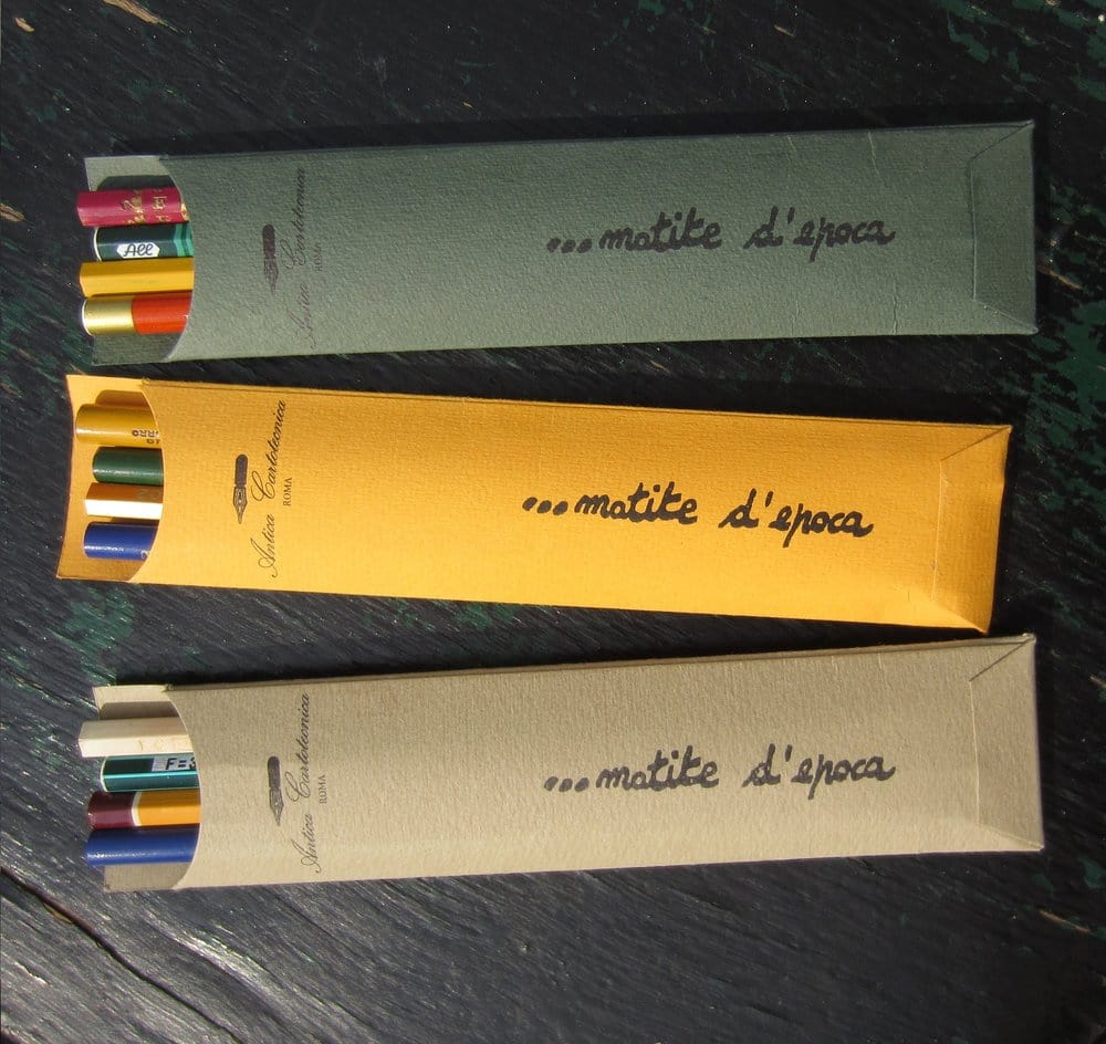 Sweet Bella Paper Antica Cartotecnica - Set of 4 Vintage Pencils in Pocket