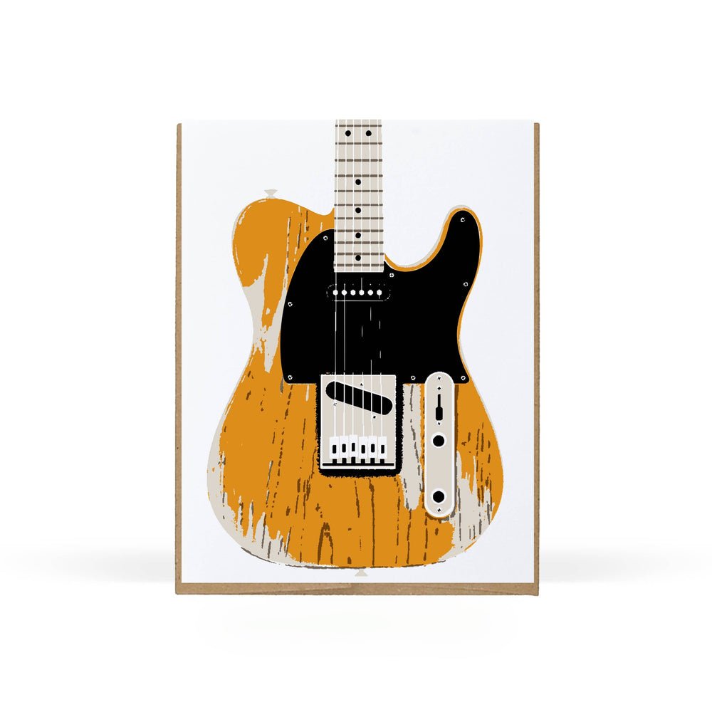 Sweet Bippy Press Card Famous Guitar Series — Springsteen Greeting Card