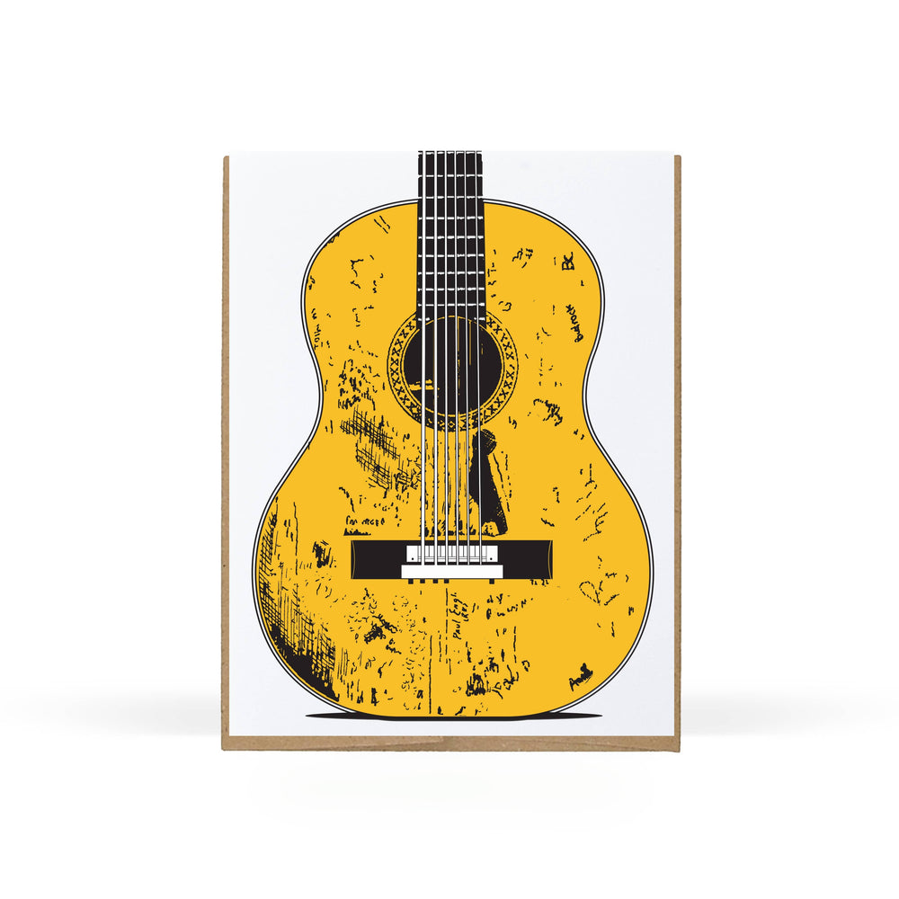 Sweet Bippy Press Card Famous Guitar Series — Trigger Greeting Card