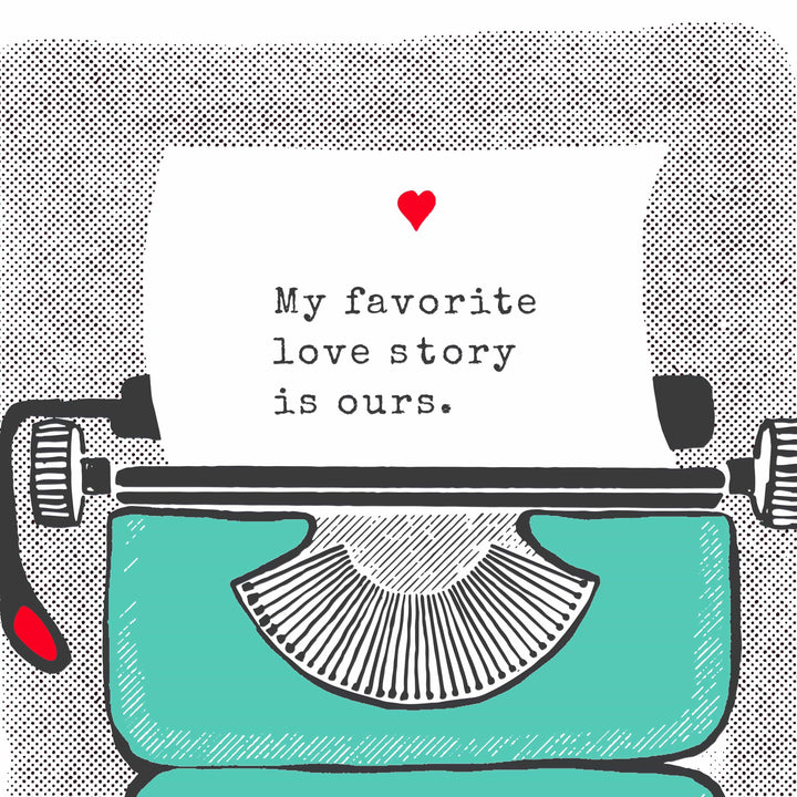 Sweet Bippy Press Cards Anniversary Typewriter Greeting Card