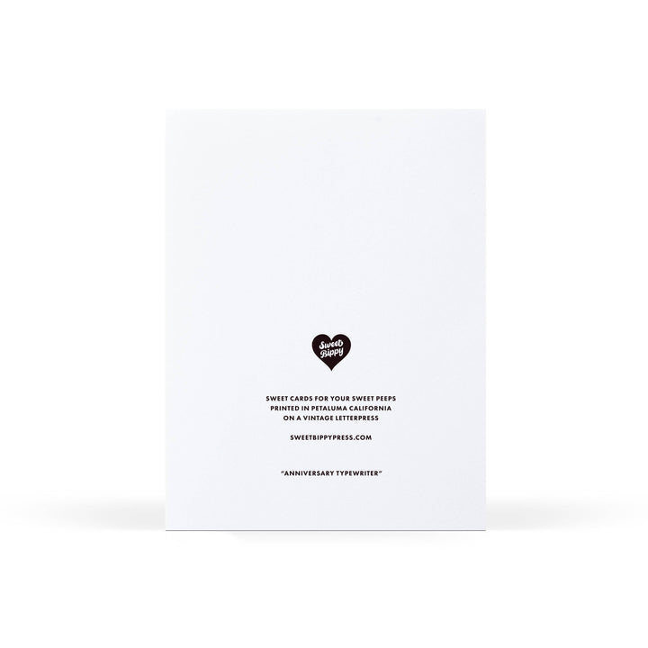 Sweet Bippy Press Cards Anniversary Typewriter Greeting Card