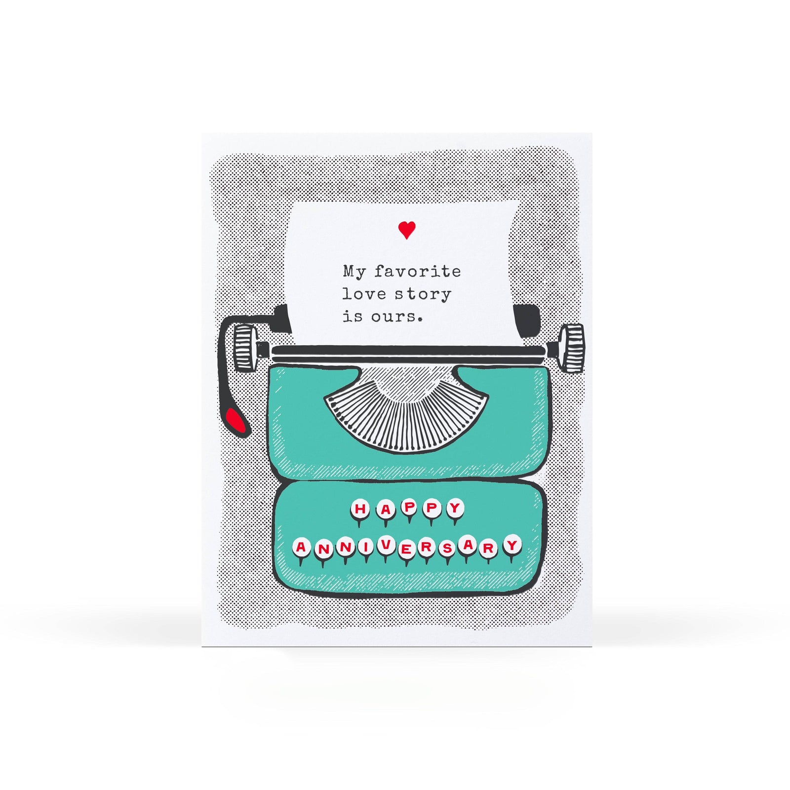 Sweet Bippy Press Cards Anniversary Typewriter Greeting Card