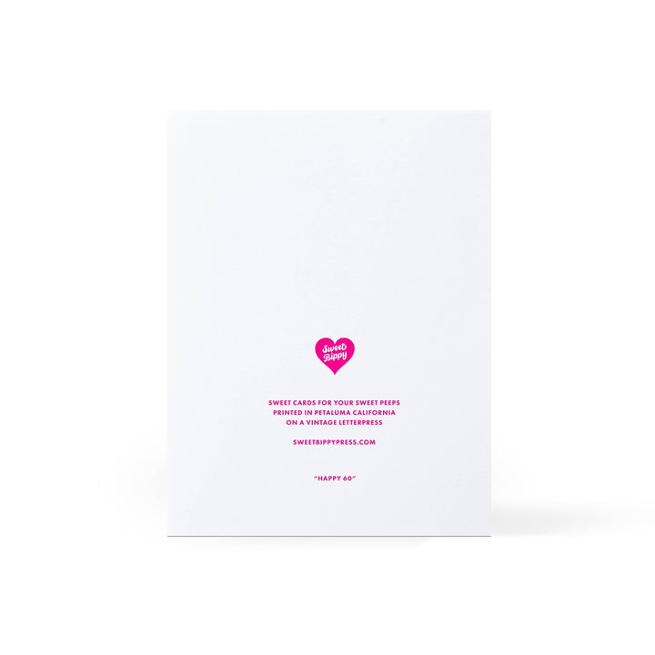 Sweet Bippy Press Cards Happy 60 Cake Birthday Card