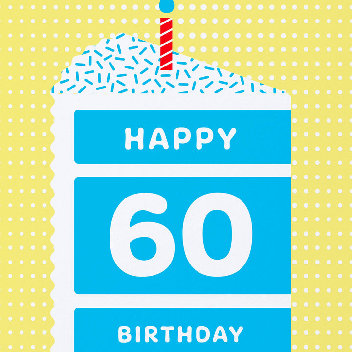 Sweet Bippy Press Cards Happy 60 Cake Birthday Card