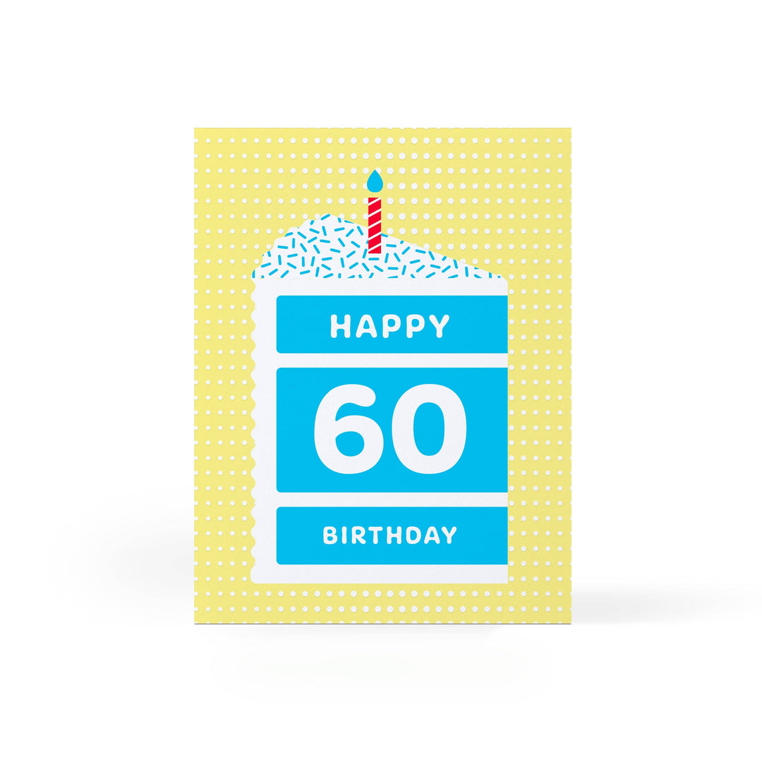 Sweet Bippy Press Cards Happy 60 Cake Birthday Card