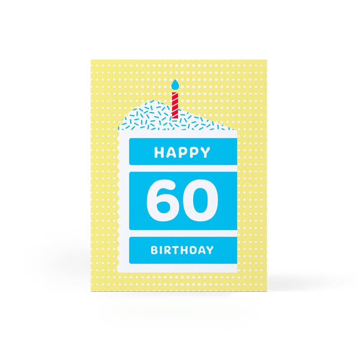 Sweet Bippy Press Cards Happy 60 Cake Birthday Card