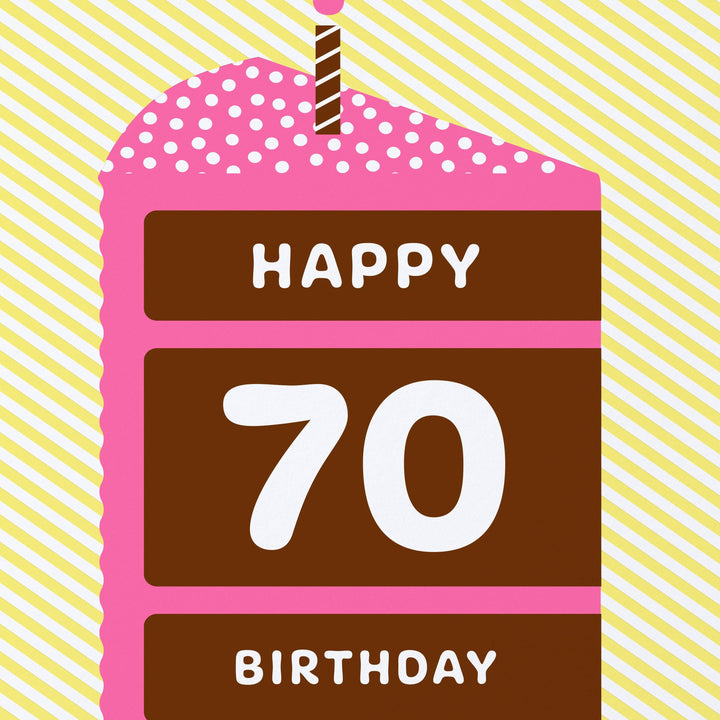 Sweet Bippy Press Cards Happy 70 Cake Birthday Card