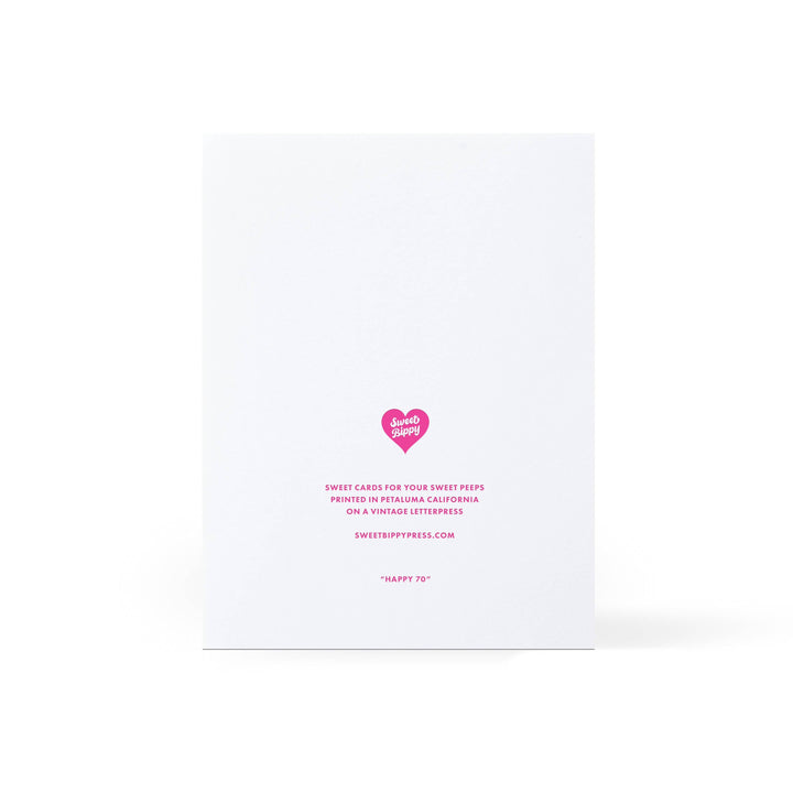Sweet Bippy Press Cards Happy 70 Cake Birthday Card