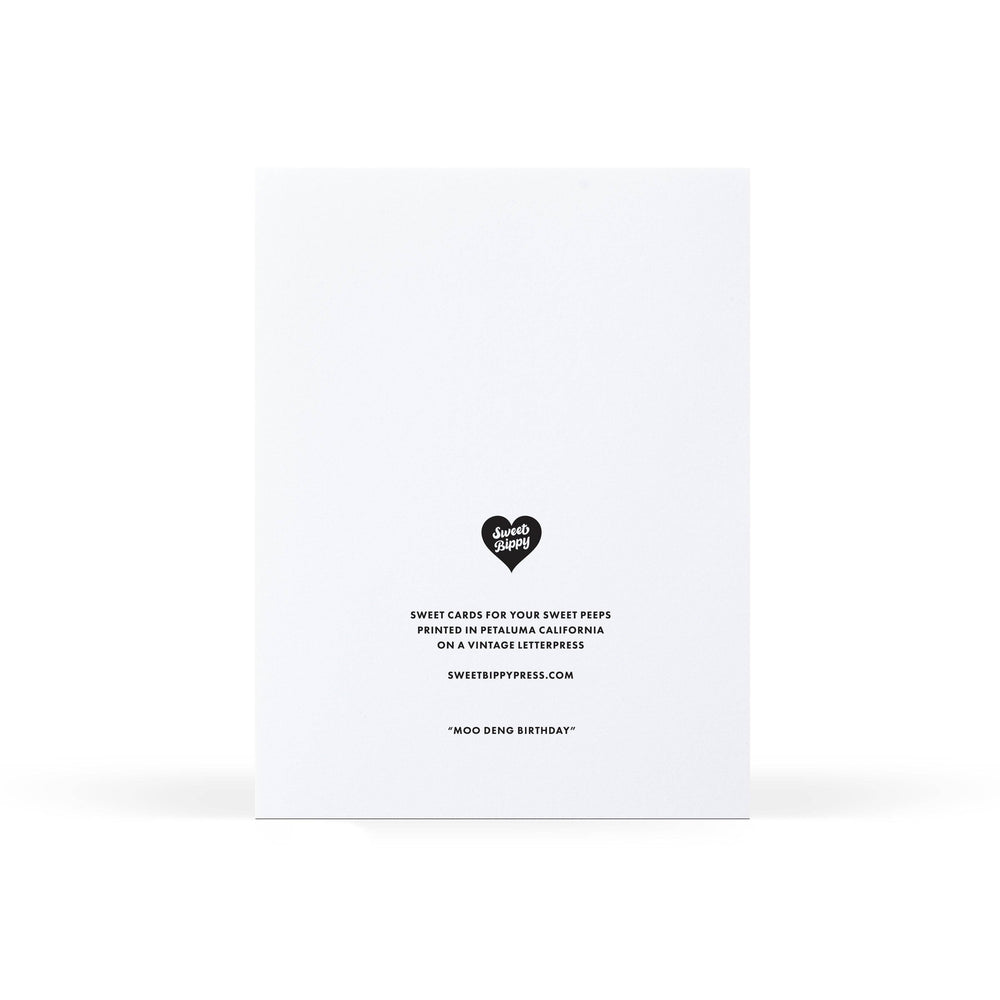 Sweet Bippy Press Cards Moo Deng Birthday Card