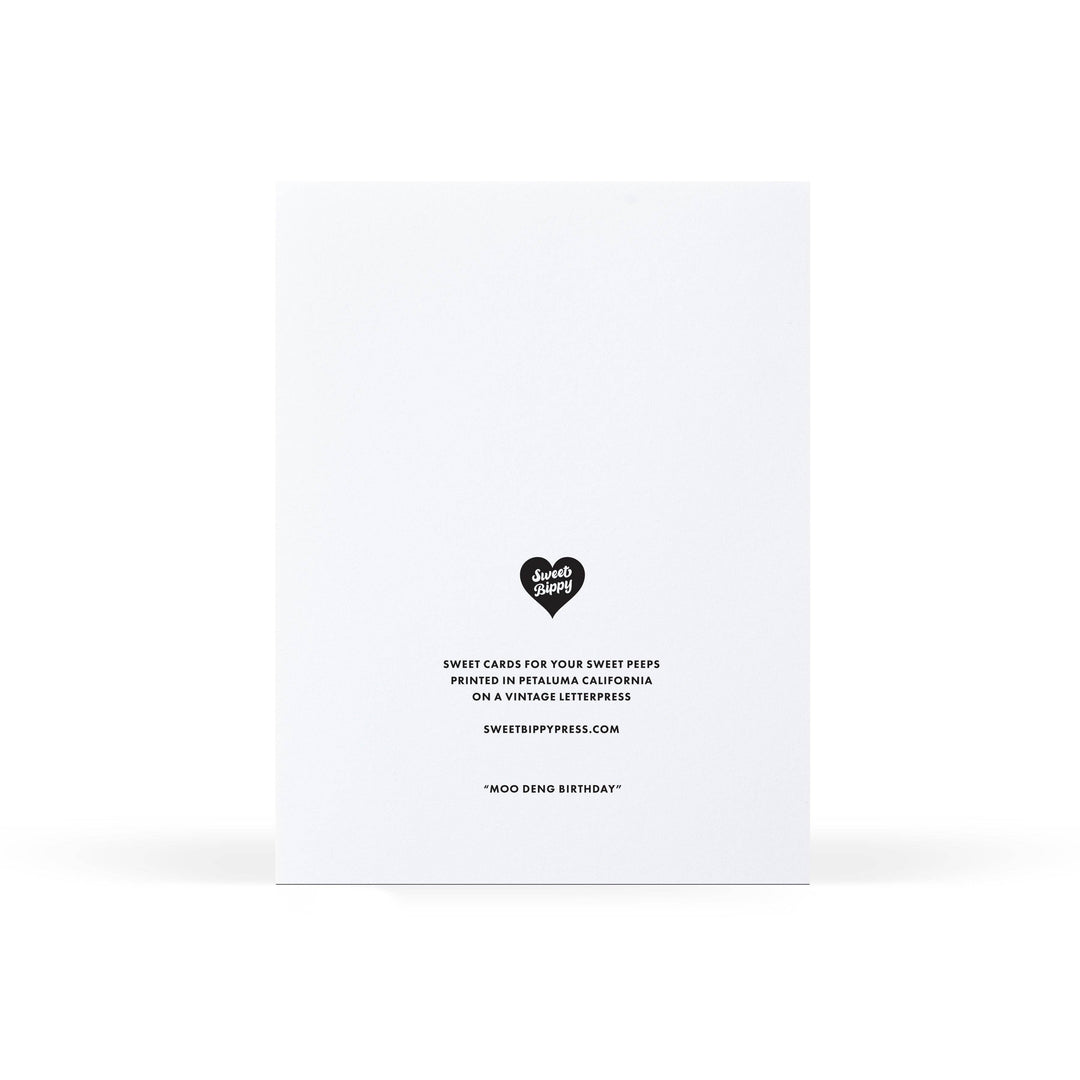 Sweet Bippy Press Cards Moo Deng Birthday Card