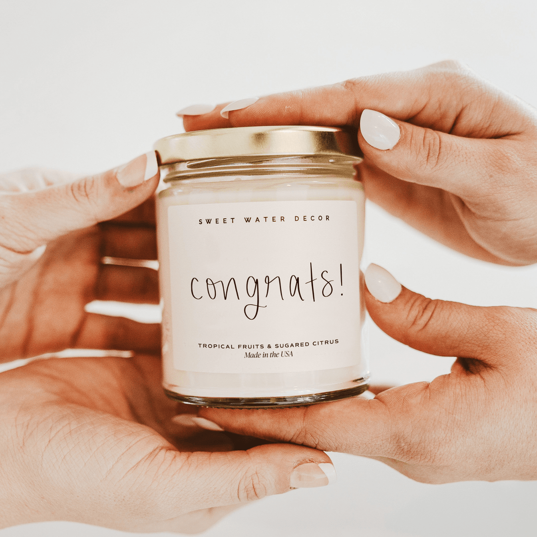Sweet Water Decor Gifts Congrats! 9 oz Soy Candle - Home Decor & Gifts