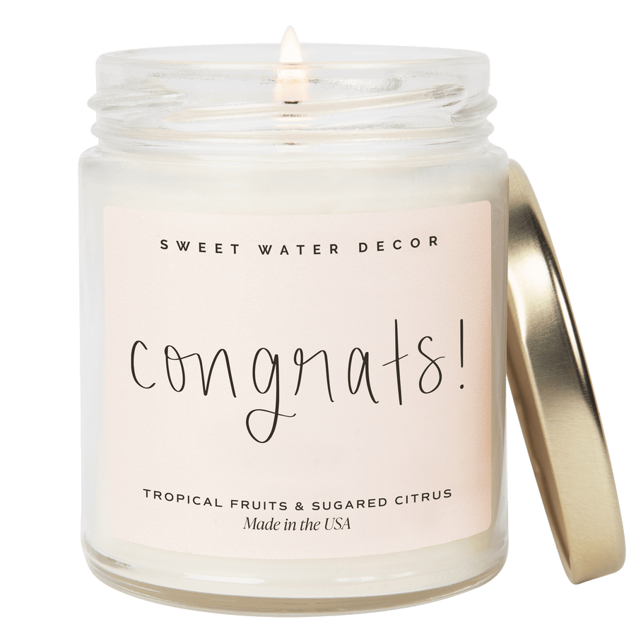 Sweet Water Decor Gifts Congrats! 9 oz Soy Candle - Home Decor & Gifts