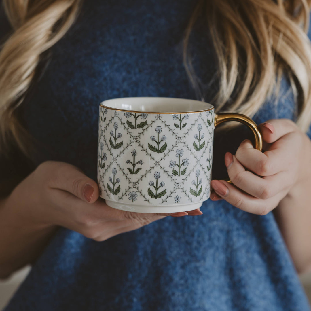 Sweet Water Decor Gifts Floral Quilt Coffee Mug