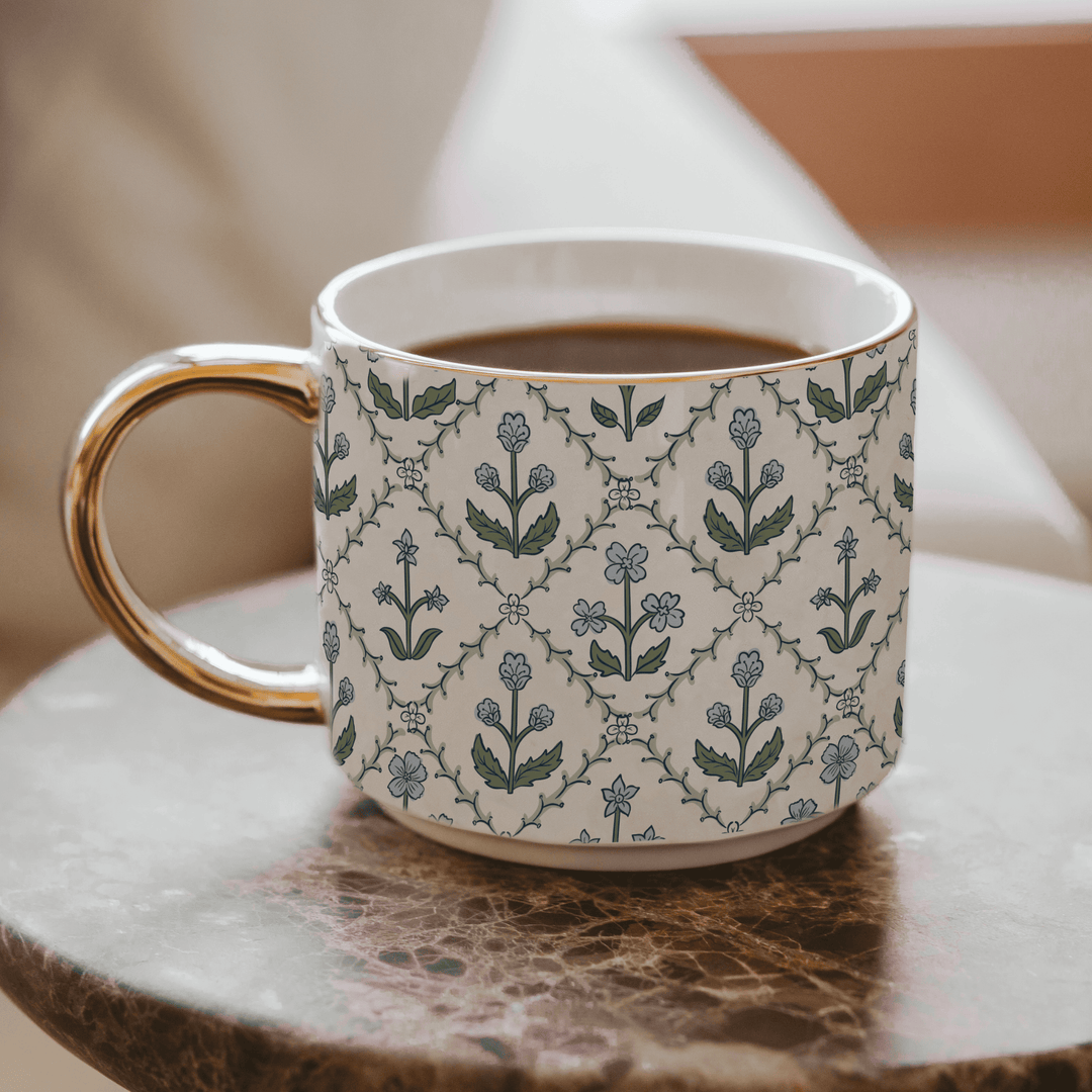Sweet Water Decor Gifts Floral Quilt Coffee Mug