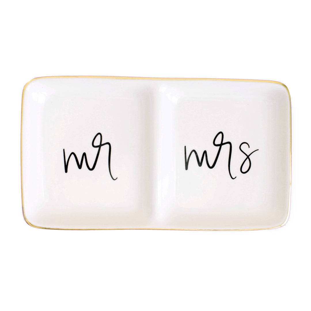 Sweet Water Decor Home Mr. and Mrs. Jewelry Dish - Home Decor & Gifts