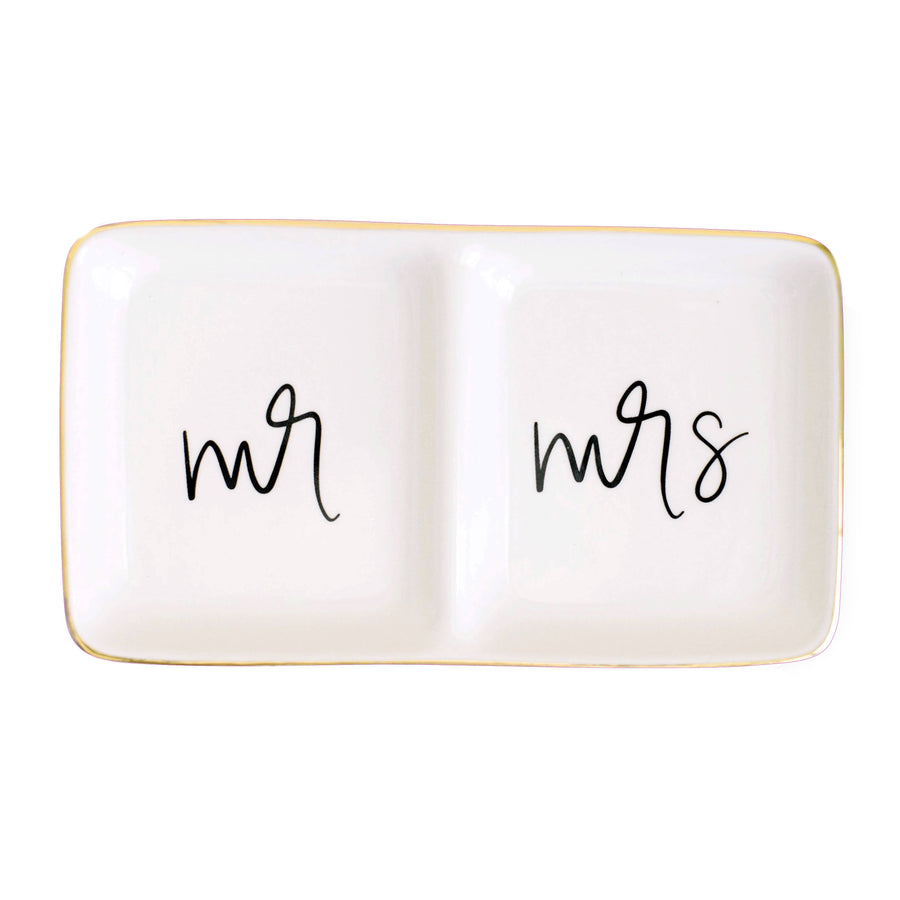 Sweet Water Decor Home Mr. and Mrs. Jewelry Dish - Home Decor & Gifts