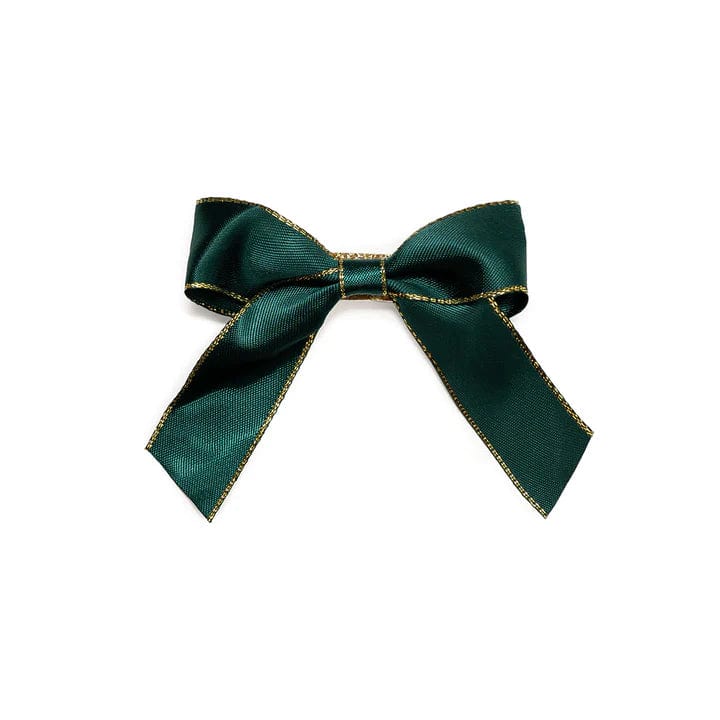 Sweet Wink Bow Emerald Coquette Christmas Bow Clip