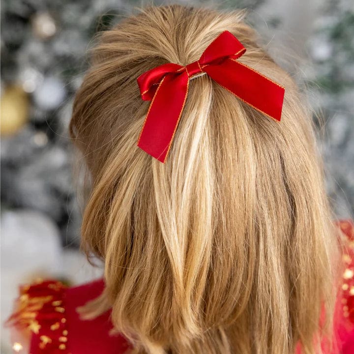 Sweet Wink Bow Scarlett Coquette Christmas Bow Clip