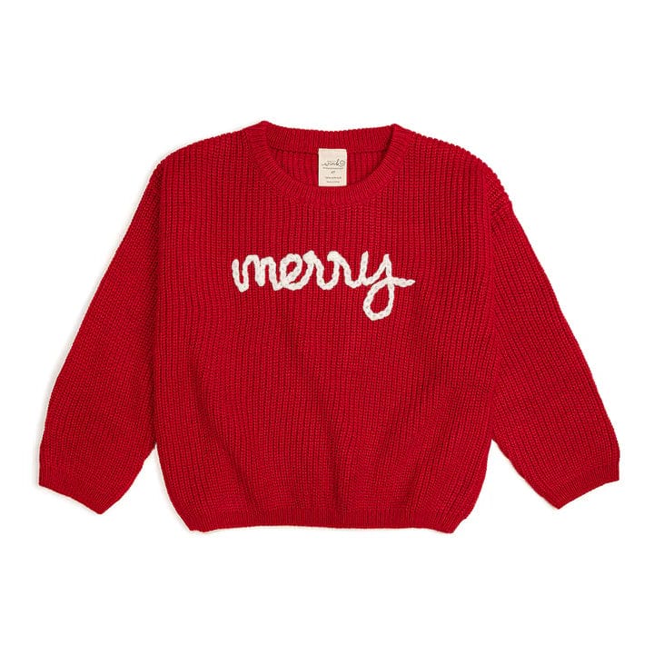 Sweet Wink Sweater 6-12m Merry Christmas Yarn Knit Sweater