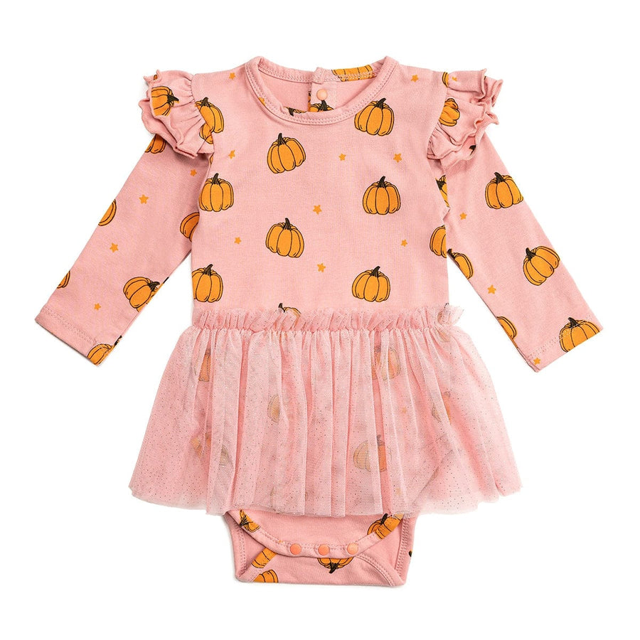 Sweet Wink Sweatshirt Pumpkin Blush Long Sleeve Tutu Bodysuit | Sweet Wink