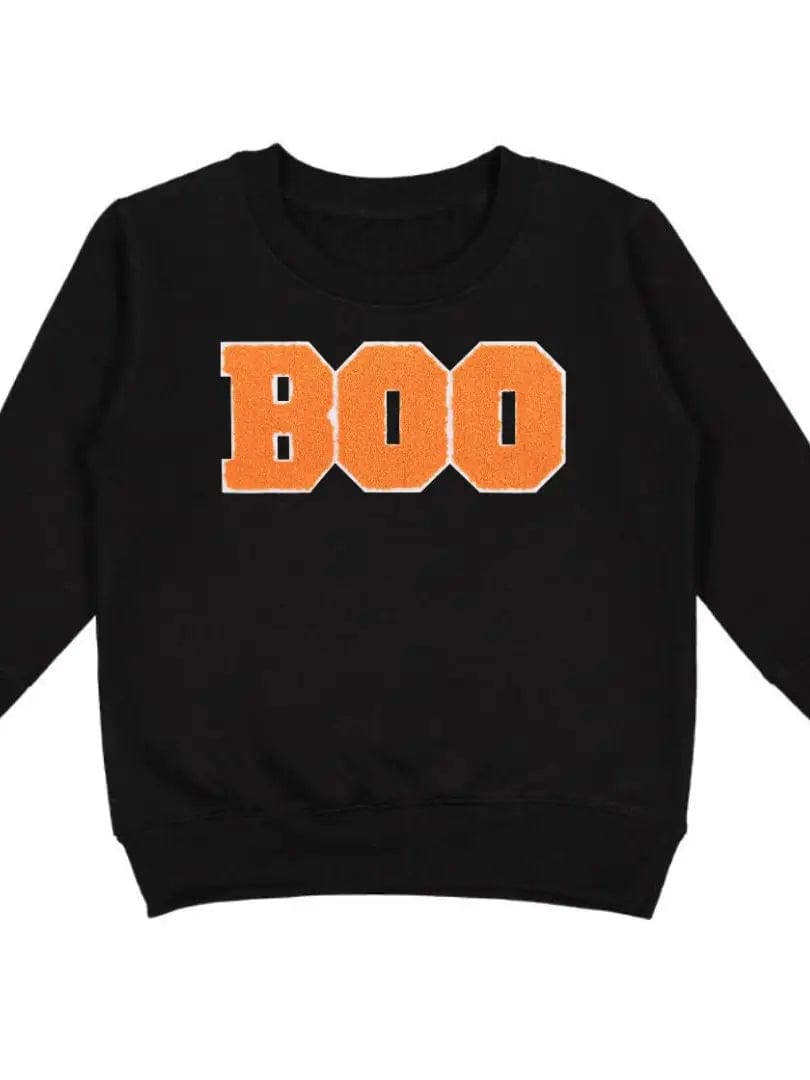 Sweet Wink Tutu Boo Patch Halloween Sweatshirt - Black | Sweet Wink