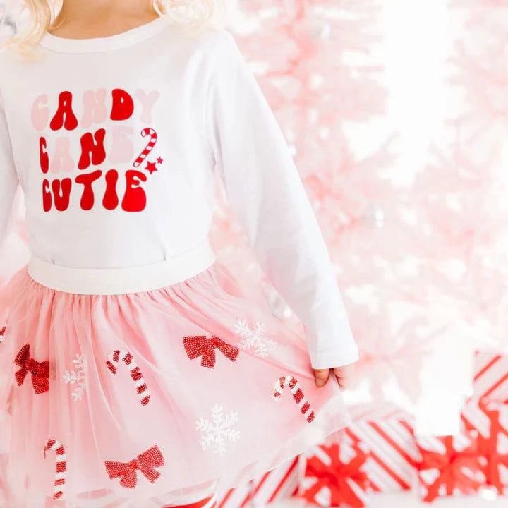 Sweet Wink Tutu Candy Cane Cutie Sequin Christmas Tutu