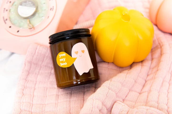 Talking Out Of Turn Candle Halloween Candle Jar w/Lid - You My Boo