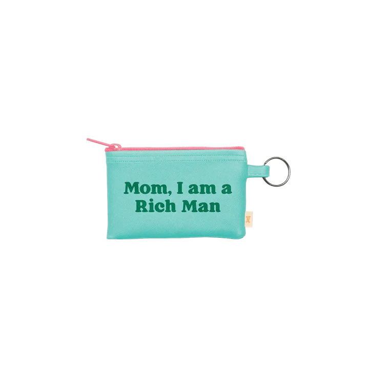 Talking Out Of Turn Gifts Color Block Penny Key Rings - Mom, I am a Rich Man