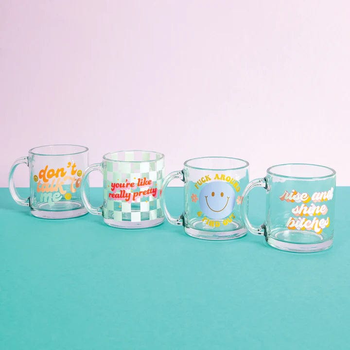 Talking Out Of Turn Mug Don't Talk To Me Clear Glass Mug