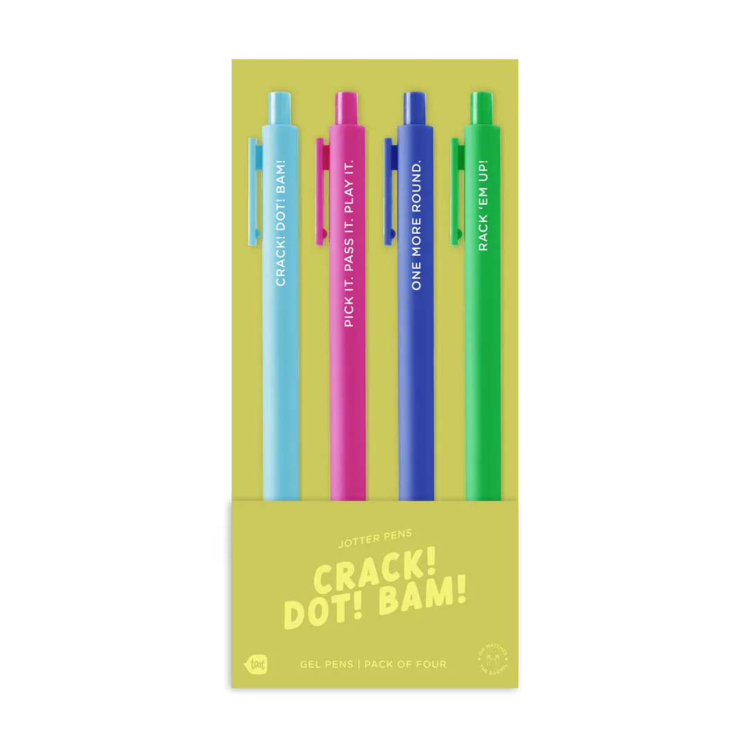 Talking Out Of Turn Paper Jotter Set 4 Pack - Crack! Dot! Bam!