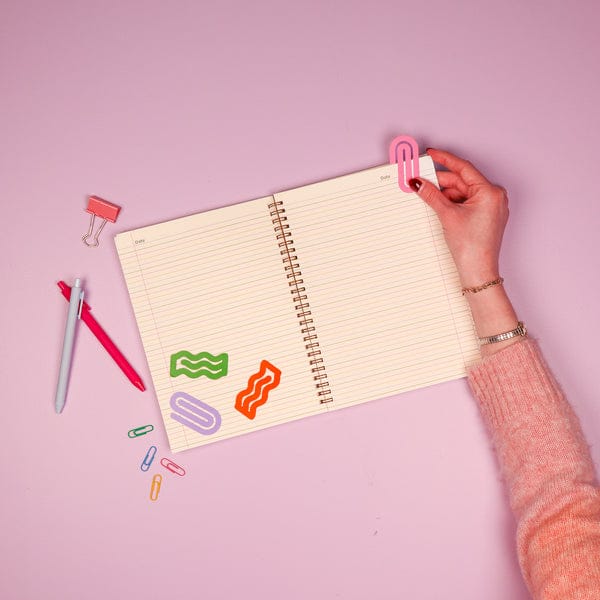 Talking Out Of Turn Paper Orange & Pink Paper Clips