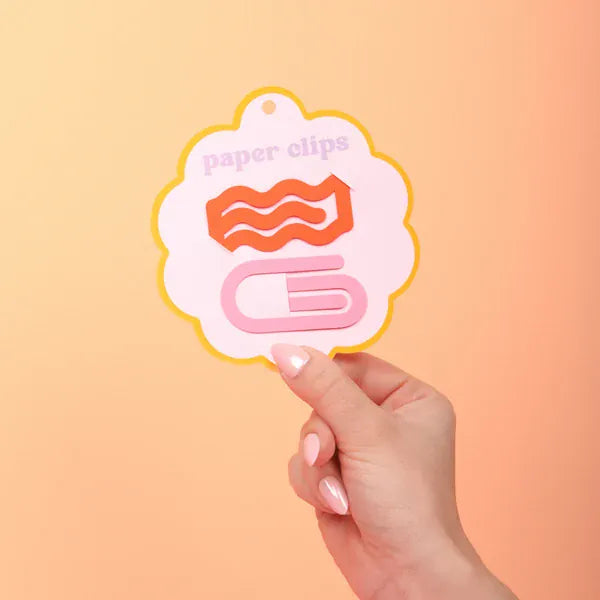 Talking Out Of Turn Paper Orange & Pink Paper Clips