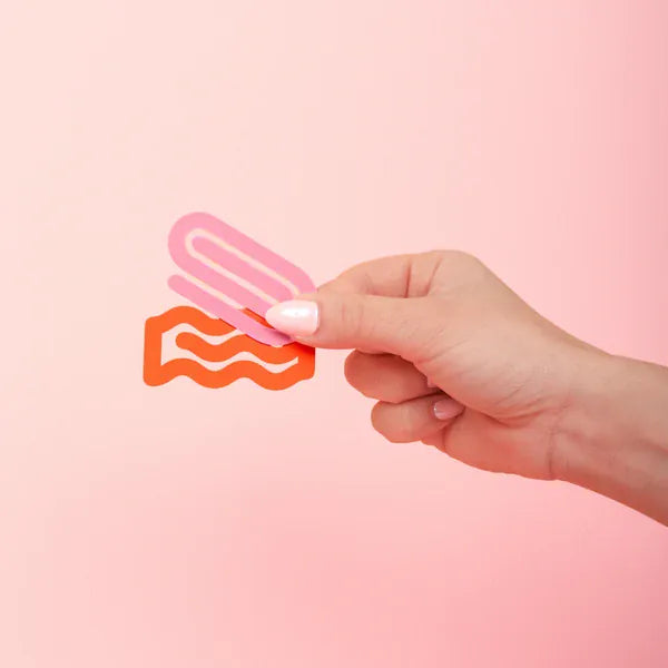 Talking Out Of Turn Paper Orange & Pink Paper Clips