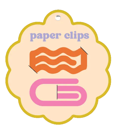 Talking Out Of Turn Paper Orange & Pink Paper Clips