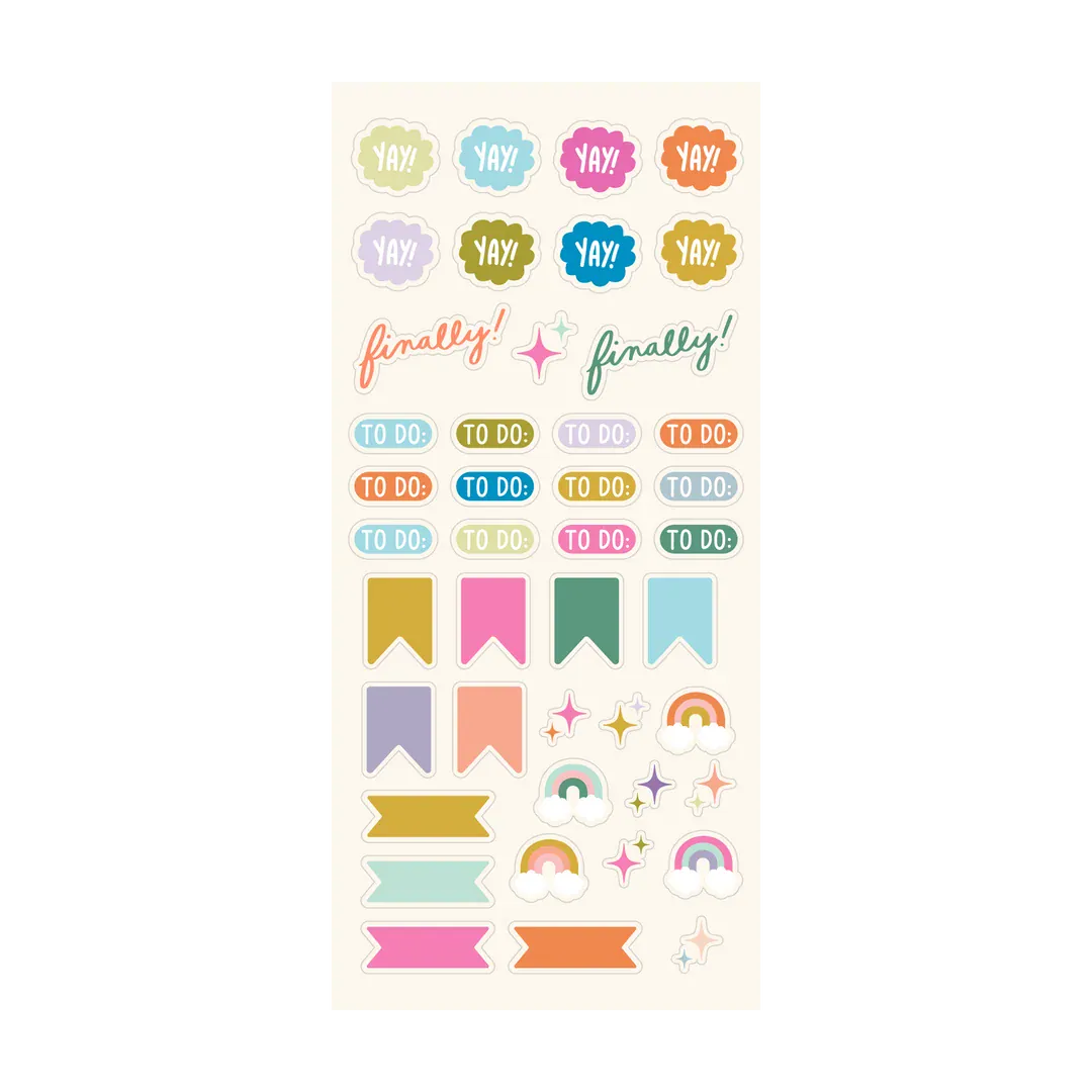 Talking Out Of Turn Paper Sticker Booklet - Bold & Bright Planner Edition