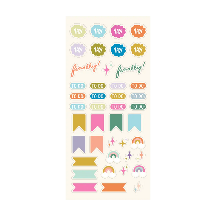 Talking Out Of Turn Paper Sticker Booklet - Bold & Bright Planner Edition